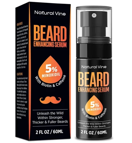 Aceite de crecimiento de barba de minoxidil al 5% para hombres: Minoxidil para hombres Suero de regeneración del pelo de la barba con biotina y