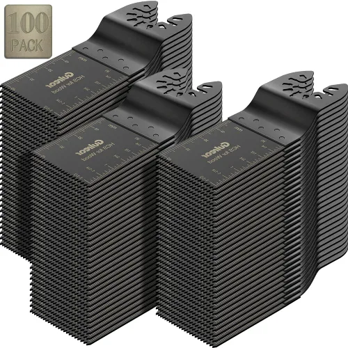 Miniatura 11 de Juego de cuchillas multiherramienta de 32 piezas, incluye cuchillas multiherramienta de titanio, uso en madera, plásticos, corte de metal