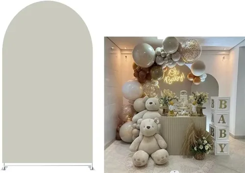 Miniatura 10 de Cubierta de telón de fondo de arco negro para decoración de fiesta de cumpleaños, cubierta de telón de fondo de arco de Chiara, accesorios de NO-286