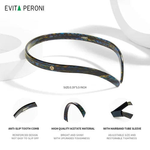 Miniatura 5 de EVITA PERONI Banda para el cabello, diseñada para anteojos, sin presión, sin dolor de cabeza, cómodas diademas para mujeres, diademas finas de moda