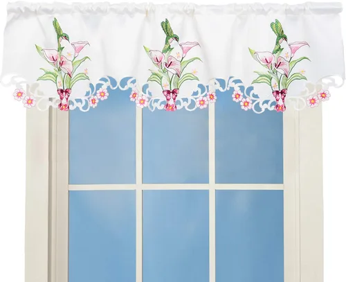Miniatura 19 de Cenefa de Cortina Bordada con Trébol Irlandés A 58 × L 14 Pulgadas, Decoraciones de Ventana de Cocina para el Día de San Patricio o Primavera