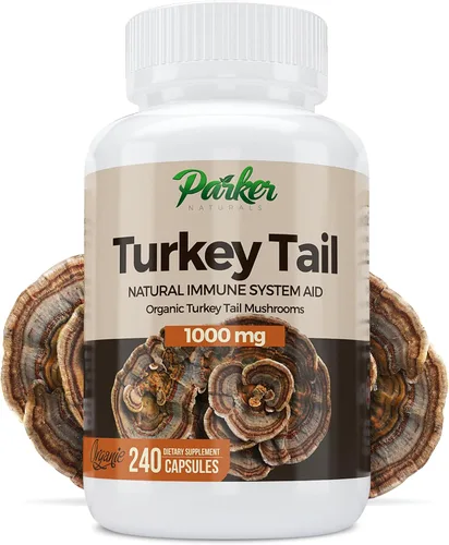 Miniatura 6 de Parker Naturals Cápsulas de hongos de cola de pavo - Suplemento orgánico de hongos para apoyo a la salud del sistema inmunológico - 1000 mg