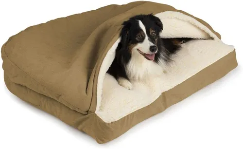 Miniatura 14 de Snoozer Pet Products Cama de lujo para perros estilo cueva rectangular con microserraje, pequeña, antracita