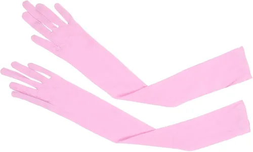 Miniatura 5 de TiaoBug Mitones de guantes de longitud de la ópera de la malla de nylon transparente ultrafino de las mujeres