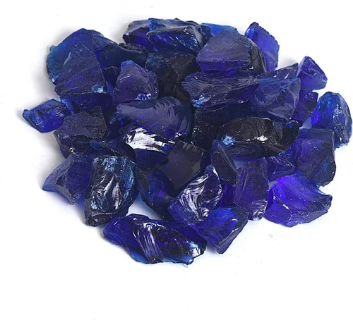 Grava reflectante de vidrio de fuego de alto brillo, gemas de fuego, gotas de fuego, piedras de vidrio de fuego, piedras para hoguera, pecera,