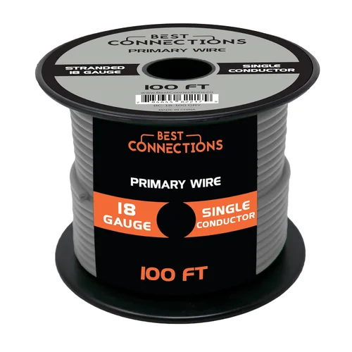 Miniatura 46 de BEST CONNECTIONS Cable primario automotriz – 100 pies (varias opciones de color) Ideal para remolques, altavoces y circuitos de iluminación Verde