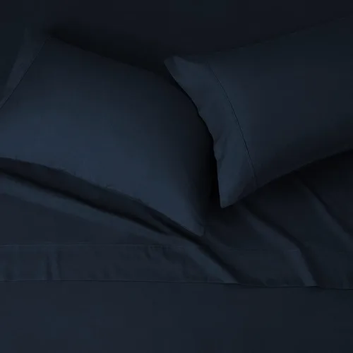 Miniatura 26 de Juego de sábanas de tamaño King, 4 piezas, sábanas negras King, sábanas de lino ultra suaves y transpirables para cama tamaño King, sábanas de cama