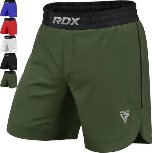 RDX Pantalones cortos de MMA para entrenamiento y kickboxing Pantalones cortos de lucha para artes marciales, pelea de jaulas, Muay Thai, BJJ,