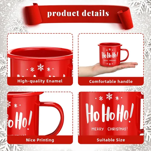 Miniatura 3 de Tioncy Juego de 8 tazas de café de Navidad de 12 onzas, regalos de Navidad para hombres y mujeres, regalos de agradecimiento, tazas inspiradoras