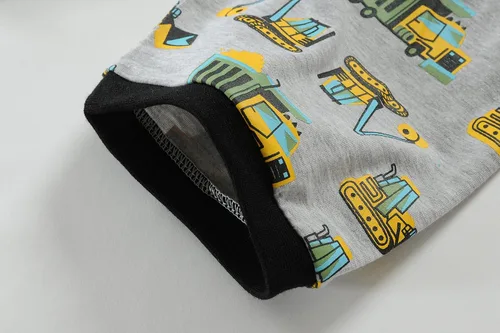 Miniatura 7 de Little Hand Pijamas de dinosaurio para niños pequeños, pijamas de verano con diseño de camión y excavadora, conjuntos cortos de 2 a 7 años