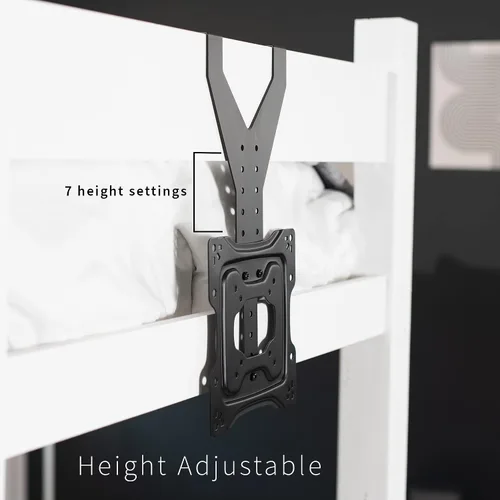 Miniatura 9 de VIVO Soporte de TV para colgar para pantallas planas y curvas de 24 a 55 pulgadas, diseño de acero ligero, barra transversal de altura ajustable