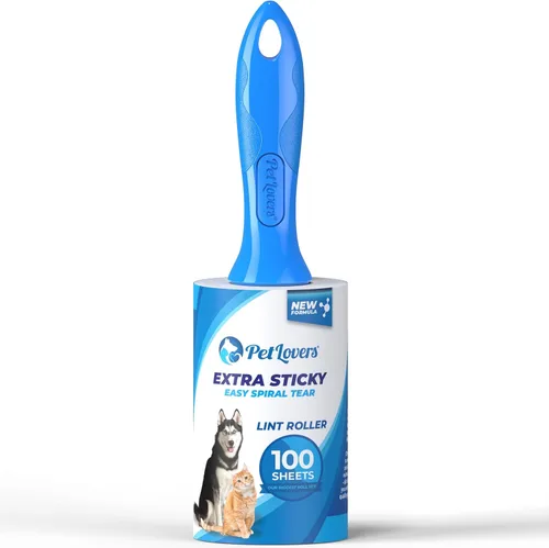 Miniatura 9 de PetLovers Juego de Rodillos de Pelusa Extra Adhesivos de Gran Valor 600 Hojas para la Remoción de Pelo de Mascotas, Removedor de Pelusa para Perros
