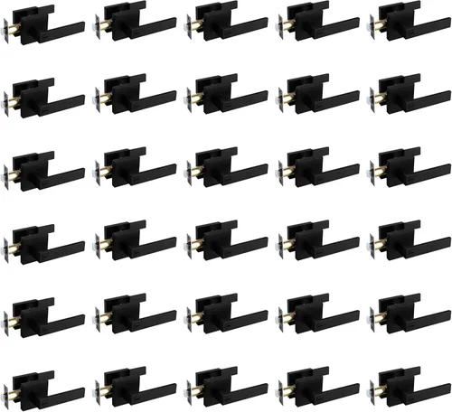 Miniatura 80 de NEWBANG Manija de palanca de puerta sólida con acabado negro mate