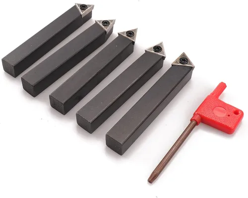Miniatura 3 de Juego de 5 herramientas de torneado de carburo indexables de 1/2 pulgada AL/AR/BL/BR/E estilo para torneado, revestimiento, taladrado, biselado, se