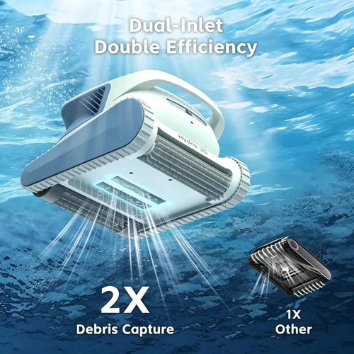 Miniatura 5 de Hydro 4SE - Limpiador robótico de piscina, aspiradora automática con cable con limpieza de pared y línea de flotación, filtro de carga superior