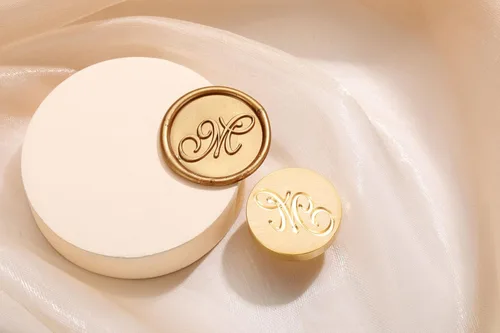 Miniatura 4 de Yoption - Sello de cera con diseño de letra del alfabeto y cabeza de latón retro, sello clásico