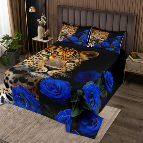 Miniatura 10 de Colcha de vaqueras occidentales para niños, tamaño individual, con estampado de piel de vaca rosa, decoración de habitación de niños y adultos