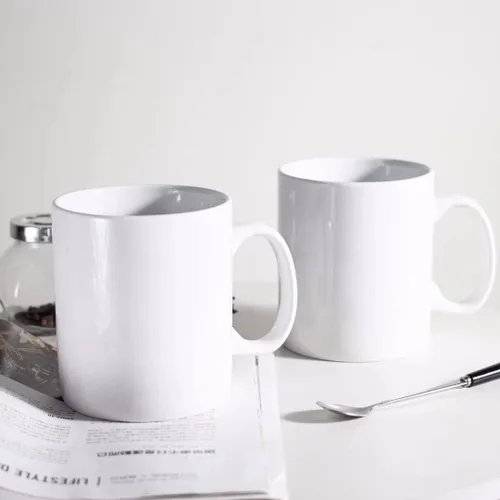 Miniatura 4 de BYCNZB Juego de 2 tazas de café de cerámica súper grandes de 30 onzas (blanco)
