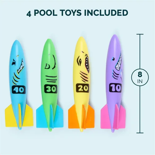 Miniatura 7 de SwimWays Toypedo Bandits - Juguetes de buceo en piscina, paquete de 4 2-Toypedo - Juguetes de buceo (4 unidades)
