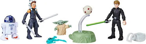 STAR WARS Mission Fleet, juego de figuras de acción Grogu a escala de 2.5 pulgadas con 4 figuras y 7 accesorios, juguetes para niños y niñas de 4