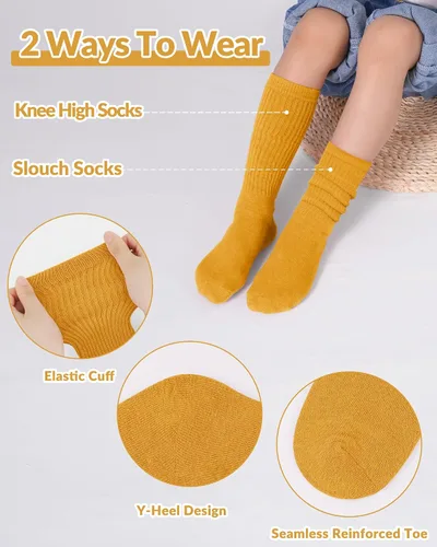 Miniatura 4 de Witwot Calcetines largos deportivos para niñas y niñas pequeñas