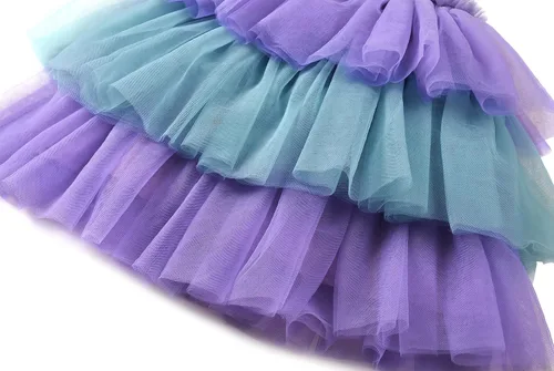 Miniatura 5 de Vestido tutú de tul para niña vestido de tutú sin mangas vestido de princesa con diadema de flores