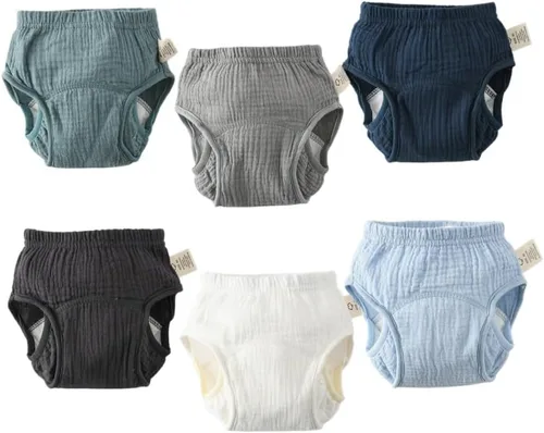 Miniatura 13 de Ropa interior de entrenamiento para bebé, algodón suave, absorbente, ropa interior de entrenamiento para bebés, niños y niñas, paquete de 6 Niño