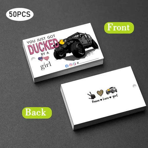 Miniatura 5 de You've Been Ducked You Just Got Ducked By a Car Girl Tarjeta de juego de pato de pato Etiqueta de tarjeta de pato Paquete de 50