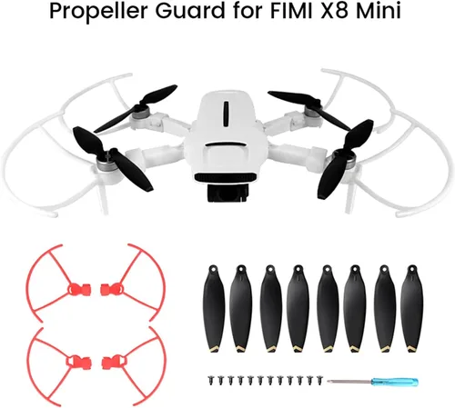 Miniatura 3 de SeiZed 8/16 piezas de repuesto para hélices de dron, hélice CW/CCW de liberación rápida para accesorios FIMI X8 Mini (Color blanco Combo 2)