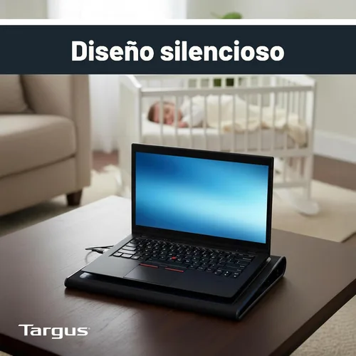 Miniatura 7 de Targus Alfombrilla de Enfriamiento para Regazo con Doble Ventilador de 17 Pulgadas - Almohadilla de Enfriamiento de Neopreno Suave para Laptop