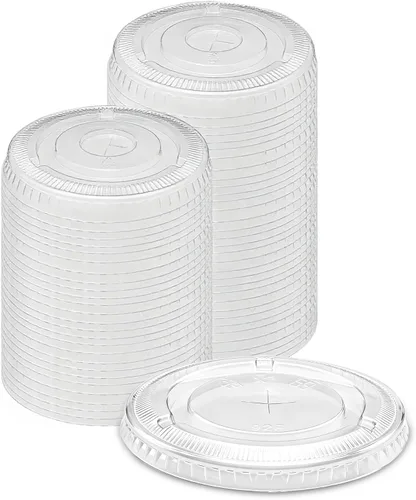 Miniatura 12 de Tapas de plástico PET de 4.213 in, 500 unidades al por mayor, tapas transparentes desechables para tazas de 32 onzas, ideal para bebidas