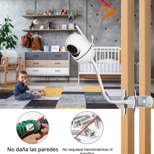 Miniatura 6 de Soporte para monitor de bebé compatible con HelloBaby HB6550/HB65/HB66/HB248, ANMEATE SM935E cámara de monitor de bebé de 15.7 pulgadas con clip