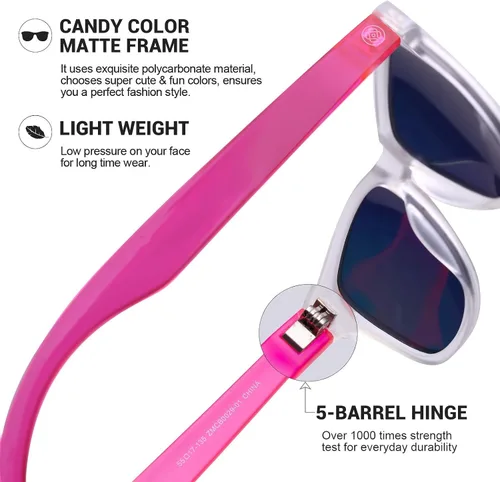 Miniatura 3 de Gafas de sol para mujer UV400 espejadas, apto para exteriores, vacaciones, conducción