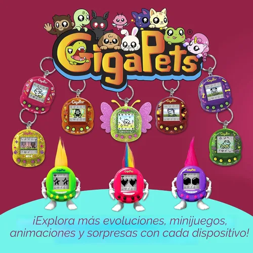 Miniatura 6 de Giga Pet - Mascota virtual para niños de 5 años en adelante, edición de coleccionista mejorada de los años 90, cuidado de animales para niños