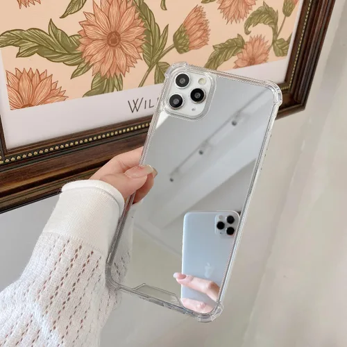 Miniatura 16 de Funda compatible con iPhone 11 con espejo con parachoques a prueba de golpes, parte trasera dura, delgada, cubierta protectora delgada para niñas