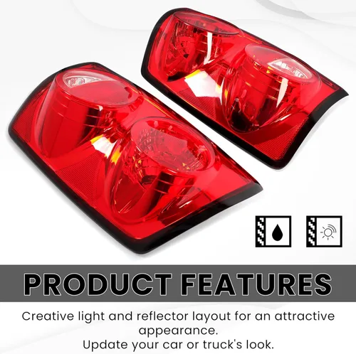 Miniatura 8 de Luz trasera HECASA compatible con 2007-2009 Dodge Ram 1500/2500/3500 ensamblaje de lámpara de luz trasera de camioneta para lado del conductor Lente