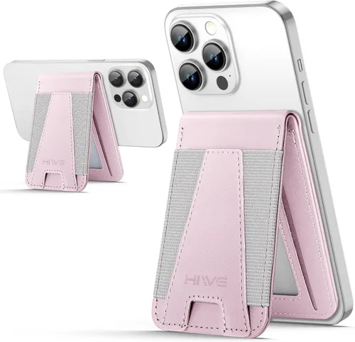 Miniatura 8 de Cartera magnética para Apple Magsafe, diseñada para cartera MagSafe, cartera magnética de cuero Eiffel-Tower con soporte ajustable para iPhone 16/16