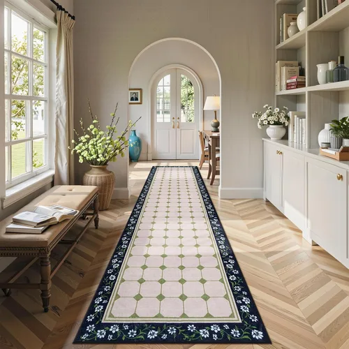 Anidaroel Alfombra Pasillo Larga 3x12 pies, Alfombras Antideslizantes Lavables para Cocina, Suave Ultra Delgada Interior Boho Alfombra Pasillo para