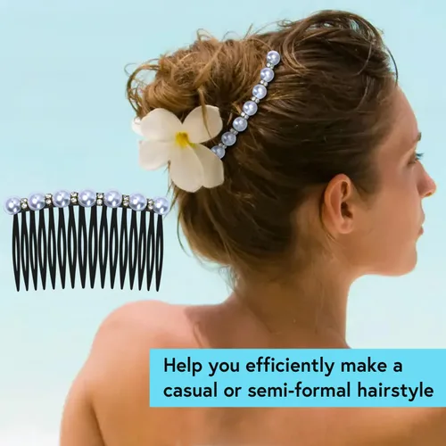 Miniatura 2 de Peines laterales con diamantes de imitación para mujer, peine de flequillo, pinzas para el cabello, accesorios para el cabello, peine decorativo