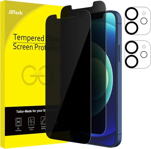 Miniatura 11 de JETech - Protector de pantalla de privacidad para iPhone 17 Pro de 6,3 pulgadas con protector de lente de cámara, película de vidrio templado