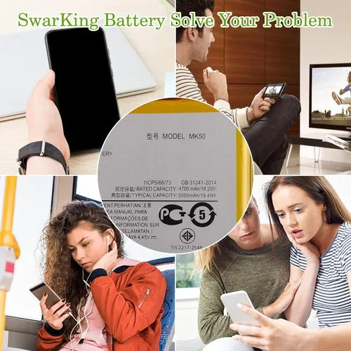 Miniatura 6 de Batería de repuesto compatible con Motorola ONE 5G ACE MK50 XT2113-2 One 5G Ace XT2113-5 con kit de herramientas