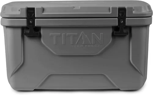 Miniatura 7 de Titan Hard Ice Chest Cooler Roto Cooler con protección Microban y aislamiento de congelación profunda Gris