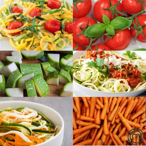 Miniatura 3 de MasterChef Espiralizador eléctrico 3 en 1 para hacer pasta de fideos vegetales, hecho en casa, bajo en carbohidratos, keto, vegano, sin gluten