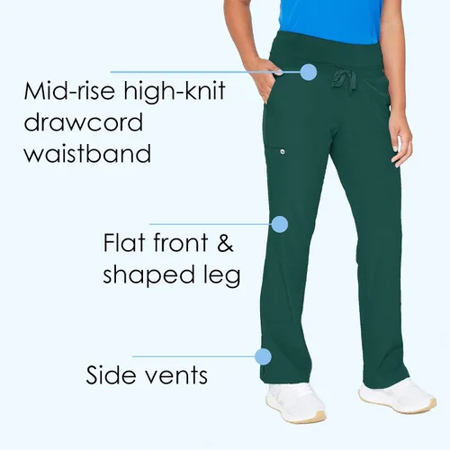 Miniatura 5 de BARCO One. Pantalón de uniforme médico, de pierna recta, tipo cargo, con 4 bolsillos, para mujer.
