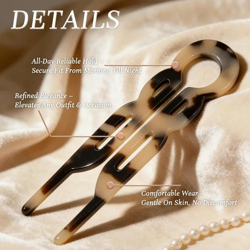 Miniatura 4 de 5 horquillas de pelo francés Prestige en forma de U para mujer, pinzas decorativas para el cabello, horquillas para peinar, pinzas de sujeción
