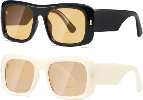Miniatura 9 de kimorn Gafas de sol para mujeres y hombres, de moda, retro, de los años 90, vintage, Y2K, de gran tamaño, con marco cuadrado, sombras K1337