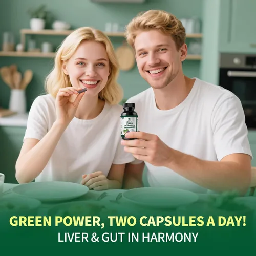 Miniatura 5 de Lukaree Cápsulas de Complejo Herbal de Clorofila, 60 Cápsulas Veganas de Clorofila para Desintoxicación, Digestión, Salud Intestinal y de la Piel
