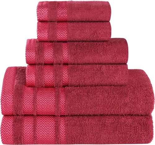 Miniatura 69 de Superior Juego de toallas de algodón de 9 piezas, toallas absorbentes suaves de felpa, artículos esenciales de baño, ducha, lujo, esponjosas