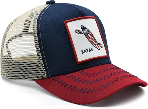 Miniatura 3 de Gorra de béisbol de Kayak Trucker para hombres y mujeres, ajustable, transpirable, de malla, color azul, Azul