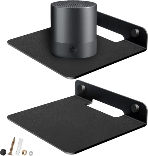 Miniatura 8 de Estante flotante pequeño para altavoces, estante de montaje en pared antideslizante de 6 pulgadas para cámaras, monitores de bebé, altavoz